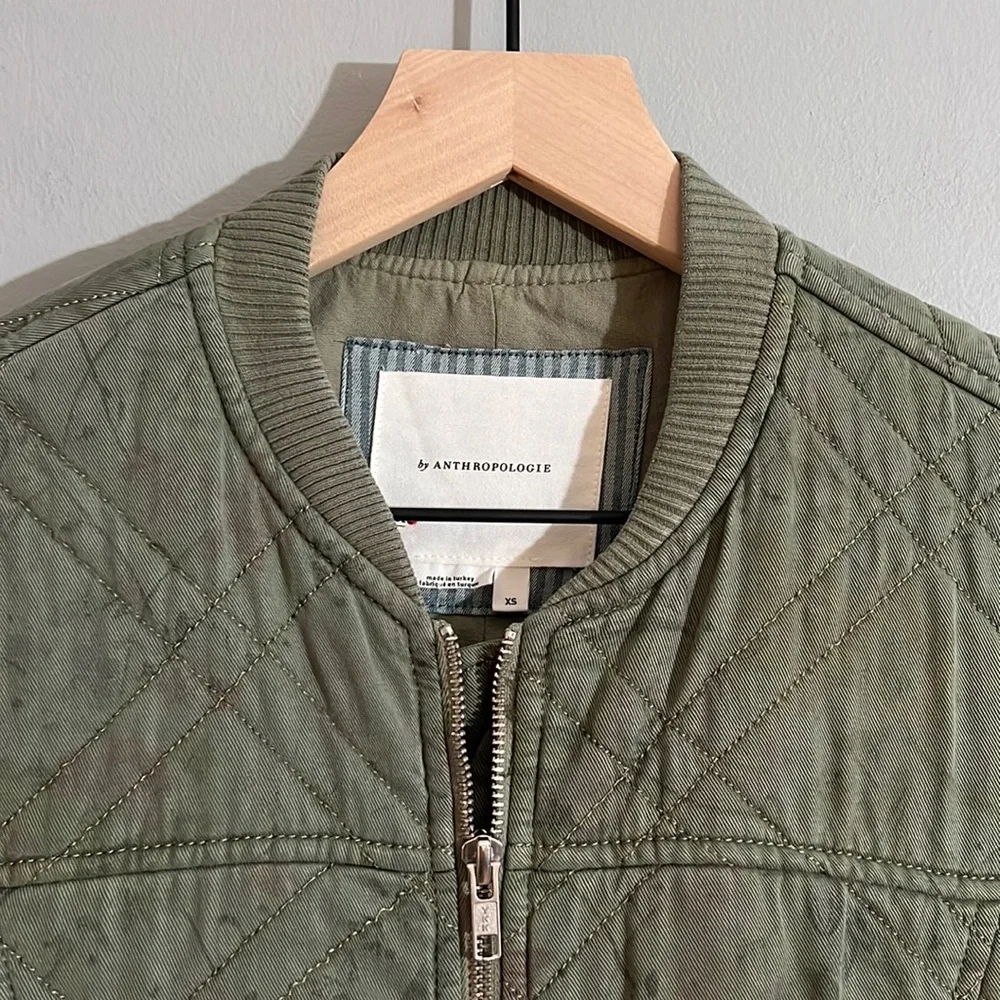Anthropologie Quilted Bomber Jacket - XS - Picture 2 of 8